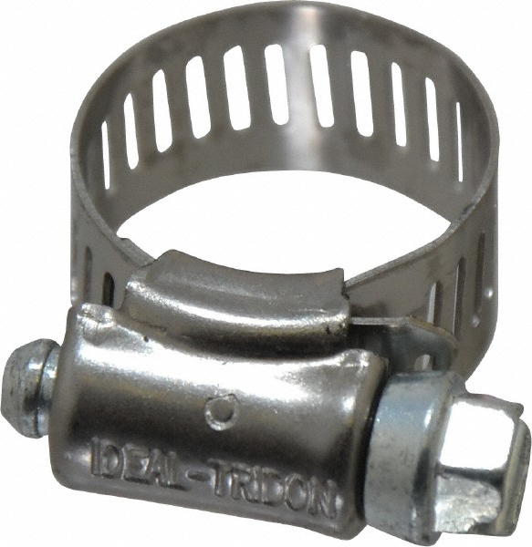Worm Gear Clamp: SAE 8, 7/16 to 1" Dia, Carbon Steel Band