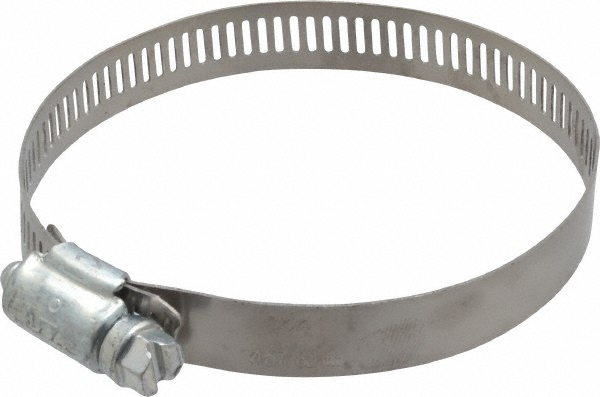 Worm Gear Clamp: SAE 44, 2-5/16 to 3-1/4" Dia, Carbon Steel Band