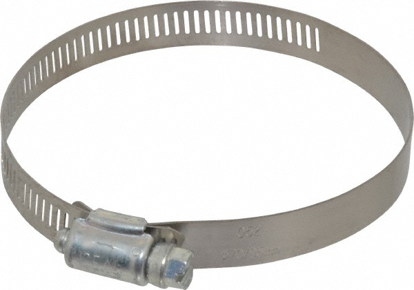 Worm Gear Clamp: SAE 52, 2-13/16 to 3-3/4" Dia, Carbon Steel Band