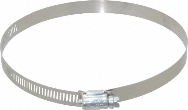 Worm Gear Clamp: SAE 88, 4-1/16 to 6" Dia, Carbon Steel Band