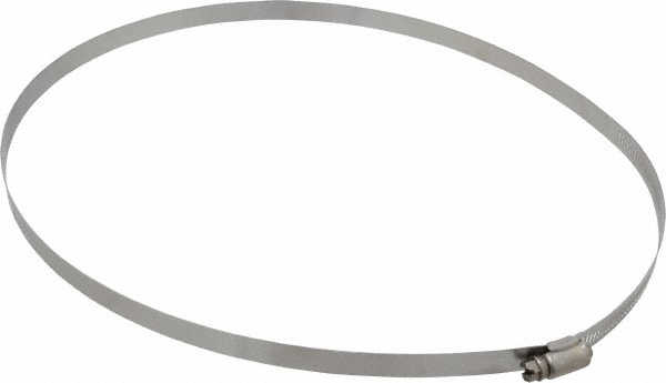 Worm Gear Clamp: SAE 176, 9-1/2 to 11-1/2" Dia, Stainless Steel Band