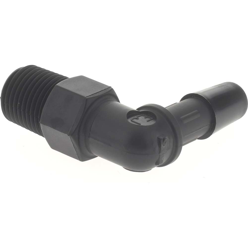 Made in USA Barbed Tube Elbow Single Barb, 1/4" Barb, 1/8" NPT MSC