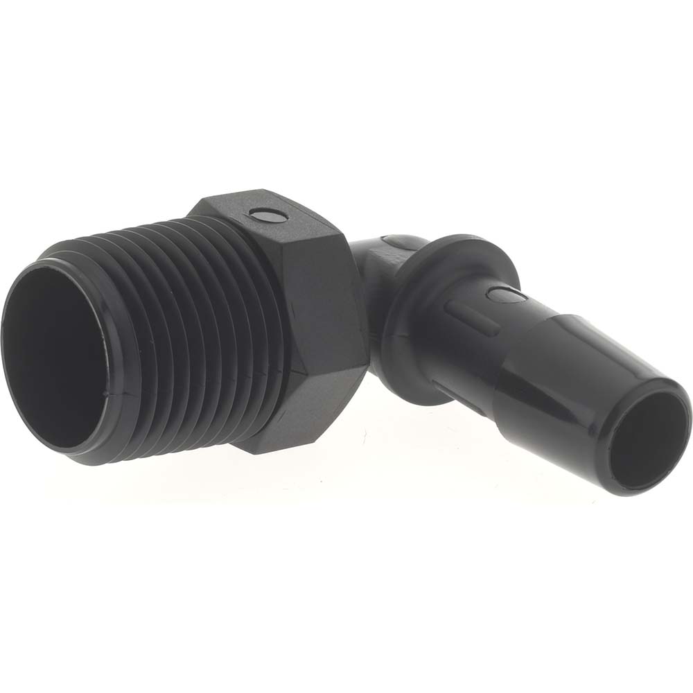 Made in USA Barbed Tube Elbow 3/8" Barbs, 3/8" NPT MSC Direct