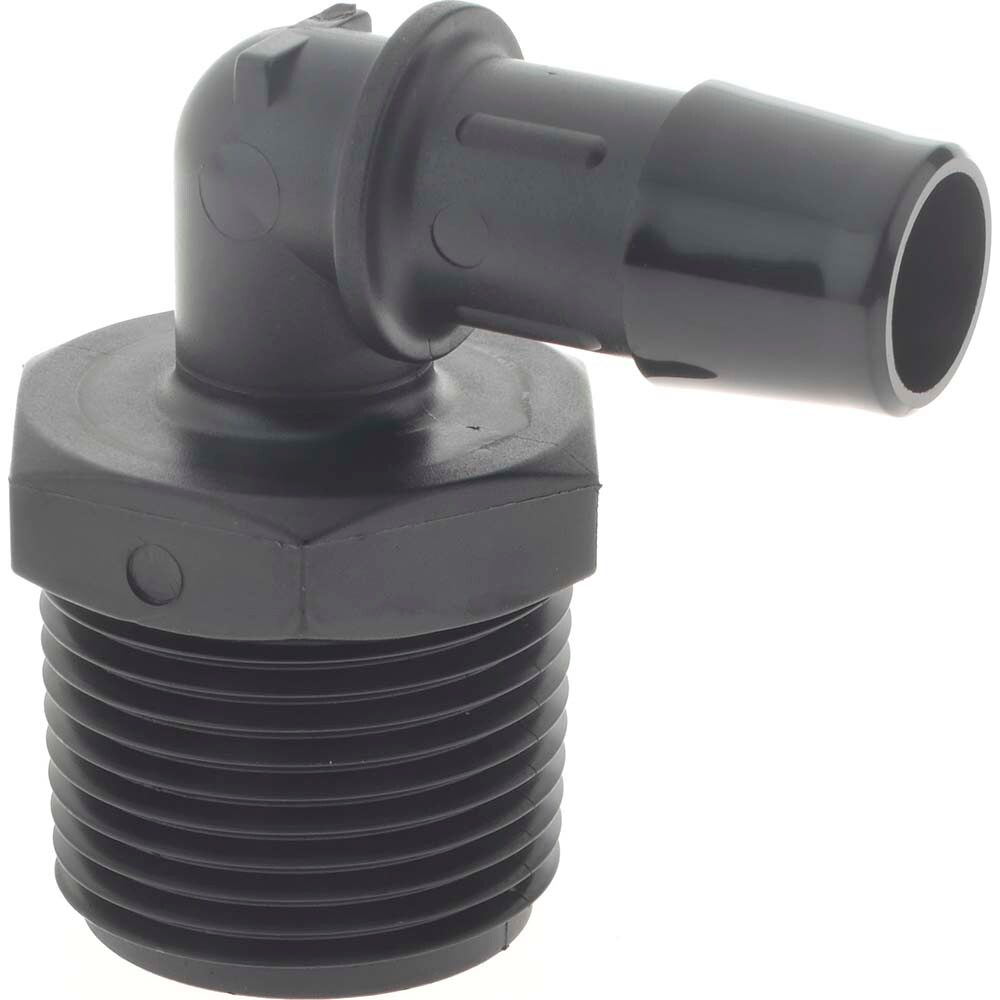 Barbed Tube Elbow: 1/2" Barbs, 3/4" NPT