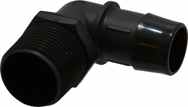 Barbed Tube Elbow: Single Barb, 1" Barb, 1" NPT