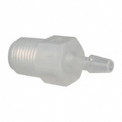 Made in USA A2-2PP Barbed Tube Adapter: Single Barb, 1/8" Barb, 1/8" NPT Image