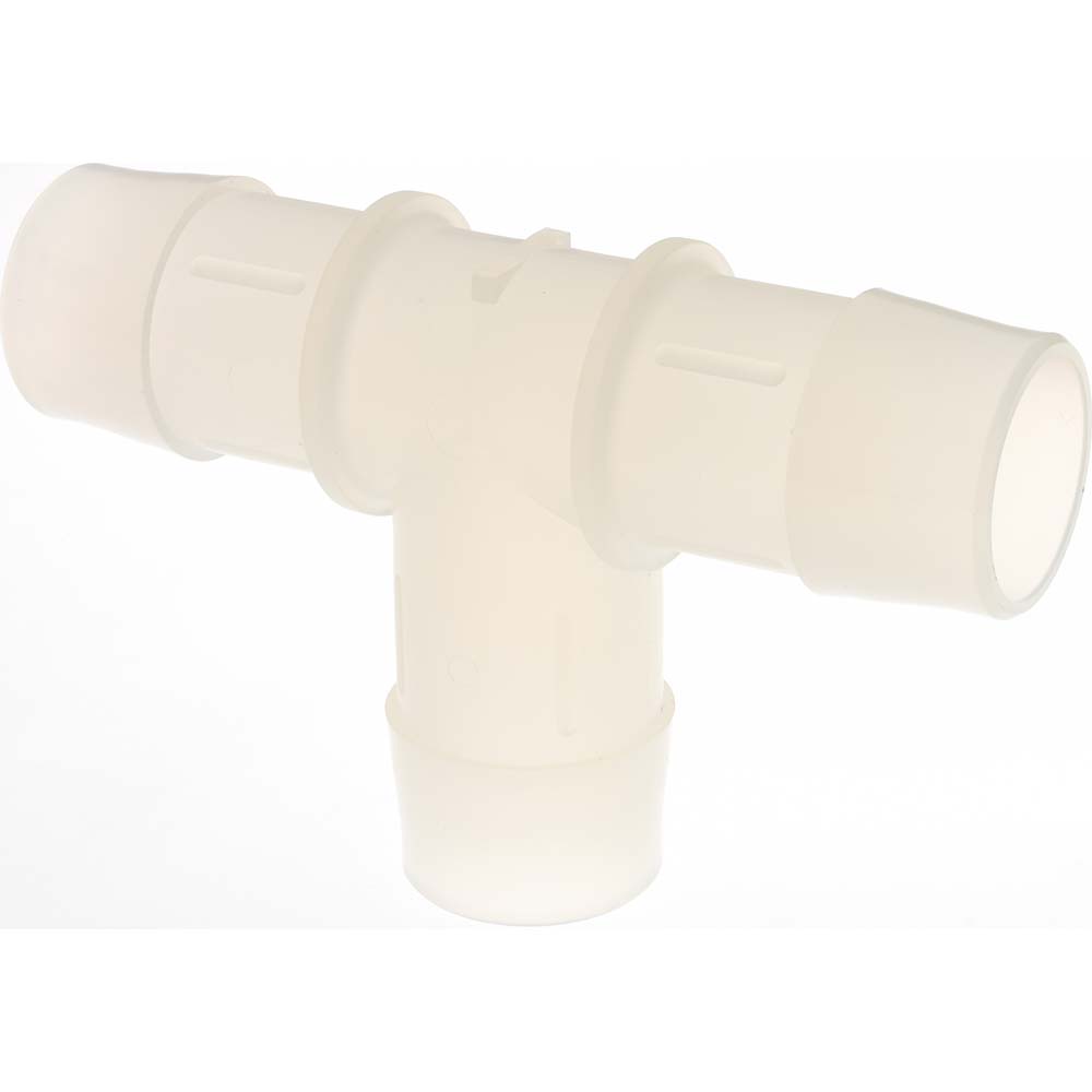 Barbed Tube Tee Single Barb, 1" Barb Natural Color, FDA 21 CFR 177.