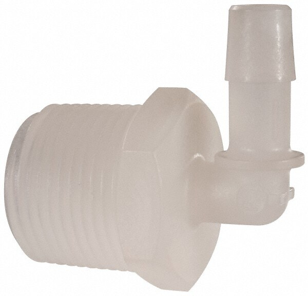 Barbed Tube Elbow: 3/8" Barbs, 3/4" NPT