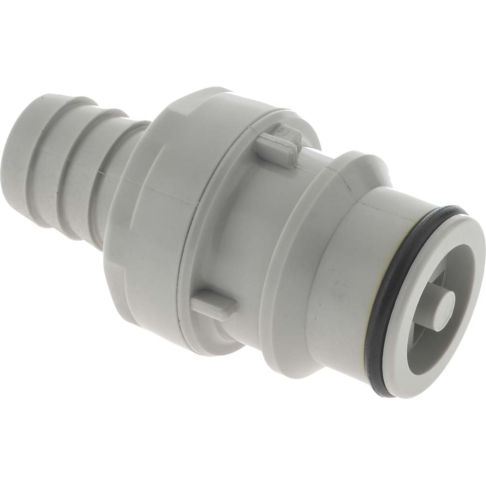 Colder 3/8" Nominal Flow, 1/2" ID, Male, Inline Hose Barb-Male Plug - 60 Max psi, 32 to 230° F, Polypropylene Coupling, EPDM O-Ring