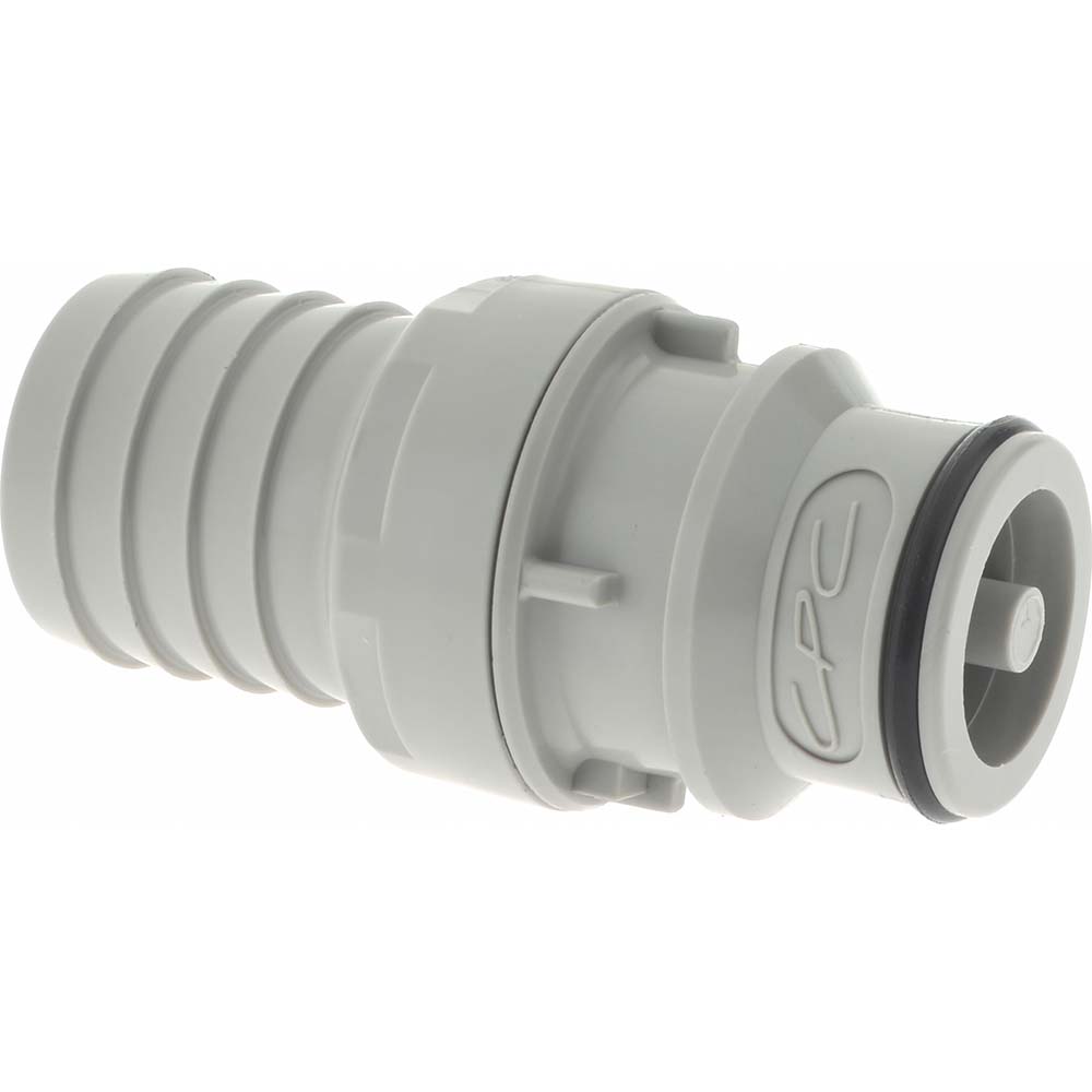Colder 3/8" Nominal Flow, 3/4" ID, Male, Inline Hose Barb-Male Plug - 60 Max psi, 32 to 230° F, Polypropylene Coupling, EPDM O-Ring