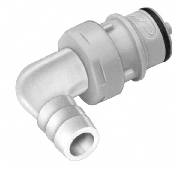 CPC Colder Products HFC23635 3/8" Nominal Flow, 3/8" ID, Male, Elbow Hose Barb-Male Plug Image