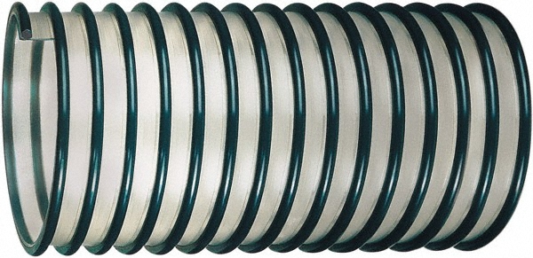 Duct Hose: 2" ID, 15.00 psi, Polyurethane - 50' Hose, -40 to 150 deg F, 2" Bend Radius, Green