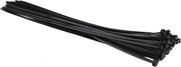 50 Piece 24" Inch Long 175# Pound BLACK UV Nylon Cable Zip Ties Ty Wraps USA 