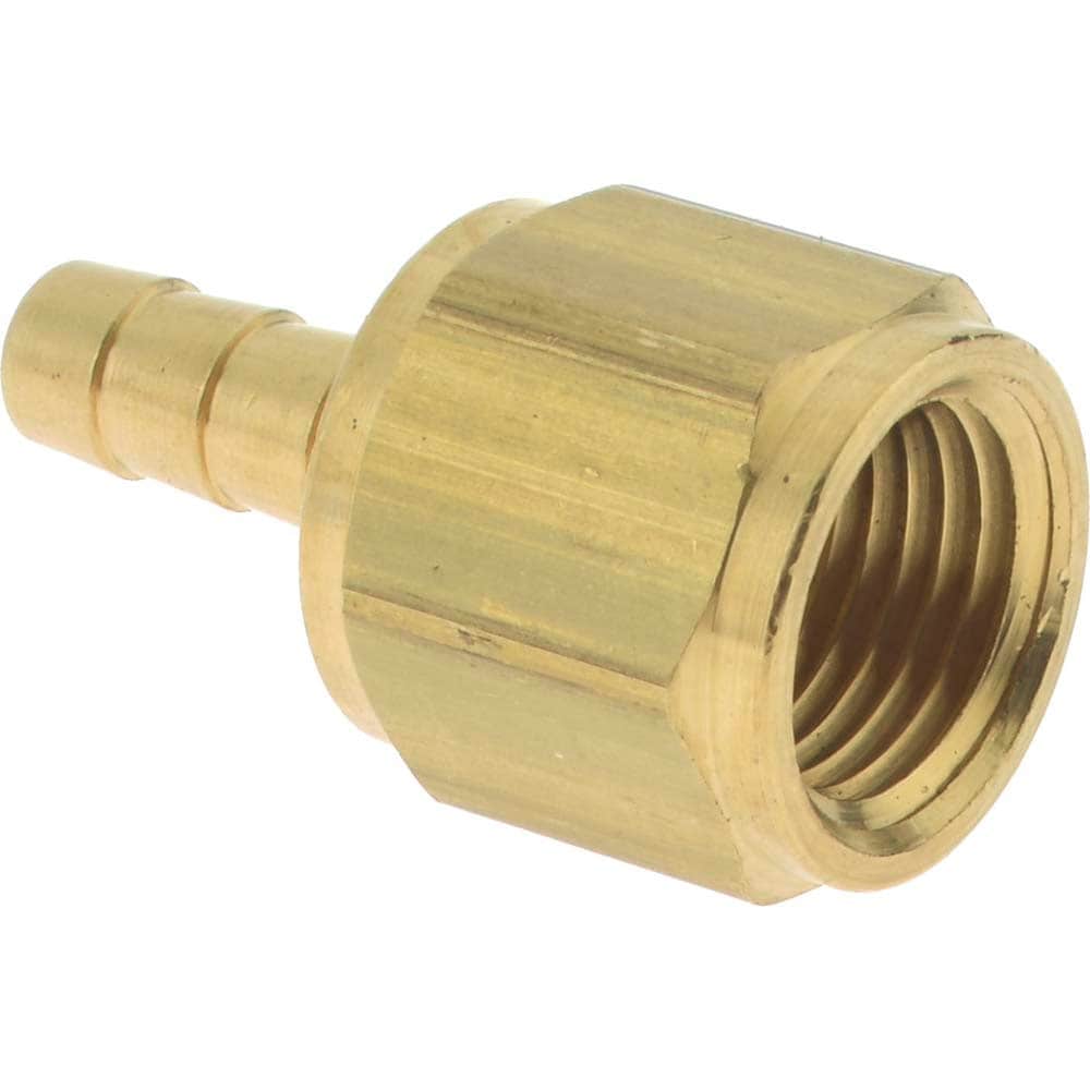 Barbed Hose Fitting: 1/8" x 1/8" ID Hose, Female Connector
