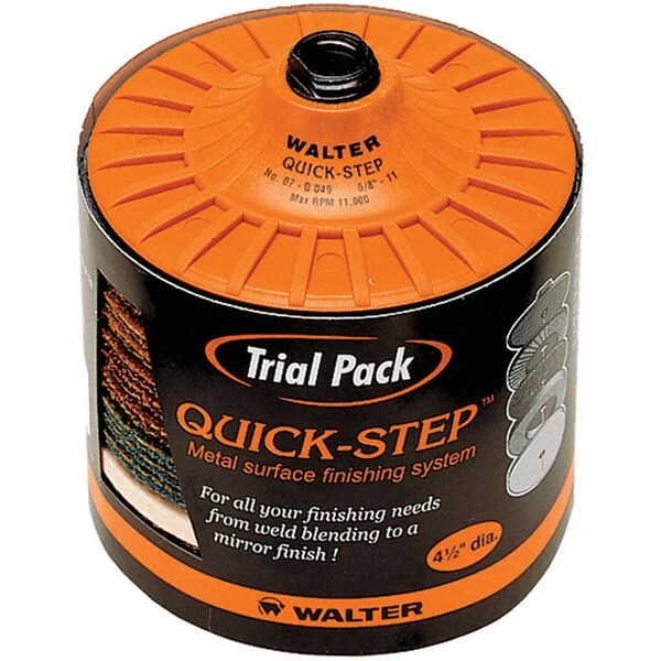14 Piece, 120 Grit, 4-1/2" Disc Diam, Abrasive Disc Kit