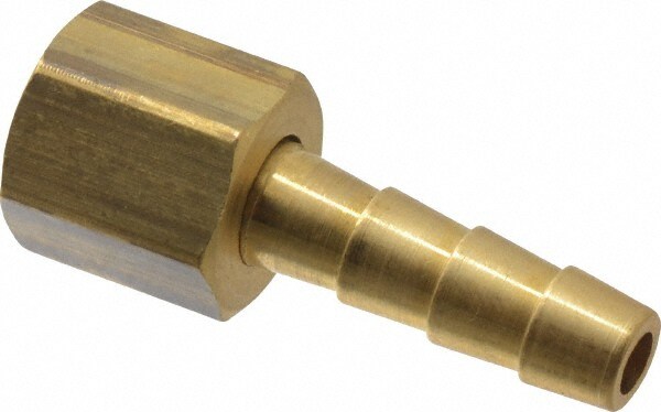 Barbed Hose Fitting: 3/8" x 3/16" ID Hose, Female Connector