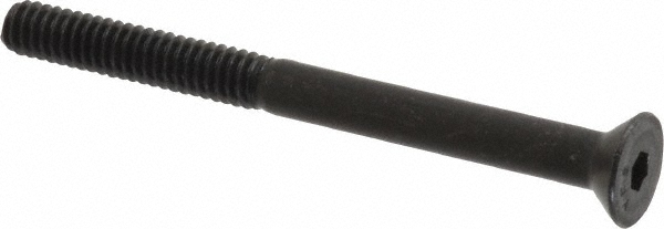 Value Collection 721150PR Flat Socket Cap Screw: 1/4-20 x 3" Long, Alloy Steel, Black Oxide Finish Image