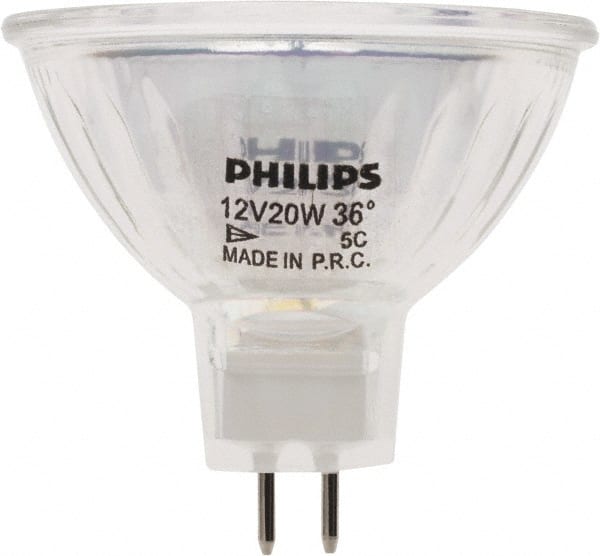 session Tigge Ruddy Philips - Halogen Lamp: MR16, 240 Lumens, 20 W, 2-Pin Base - 48763619 - MSC  Industrial Supply