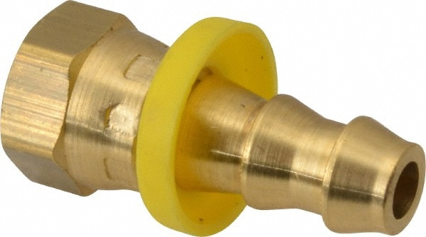 Dixon Valve & Coupling - Barbed Push-On Hose Female Connector: 1/4″ NPSM,  Brass, 1/4″ Barb - 48769780 - MSC Industrial Supply