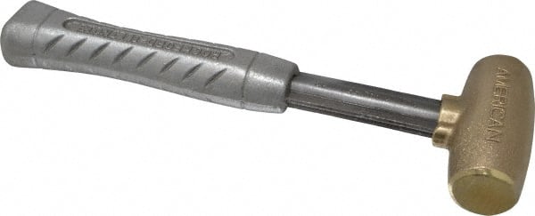 American Hammer AM2BRAG Non-Marring Hammer: 2 lb, 1-1/4" Face Dia, Brass Head 