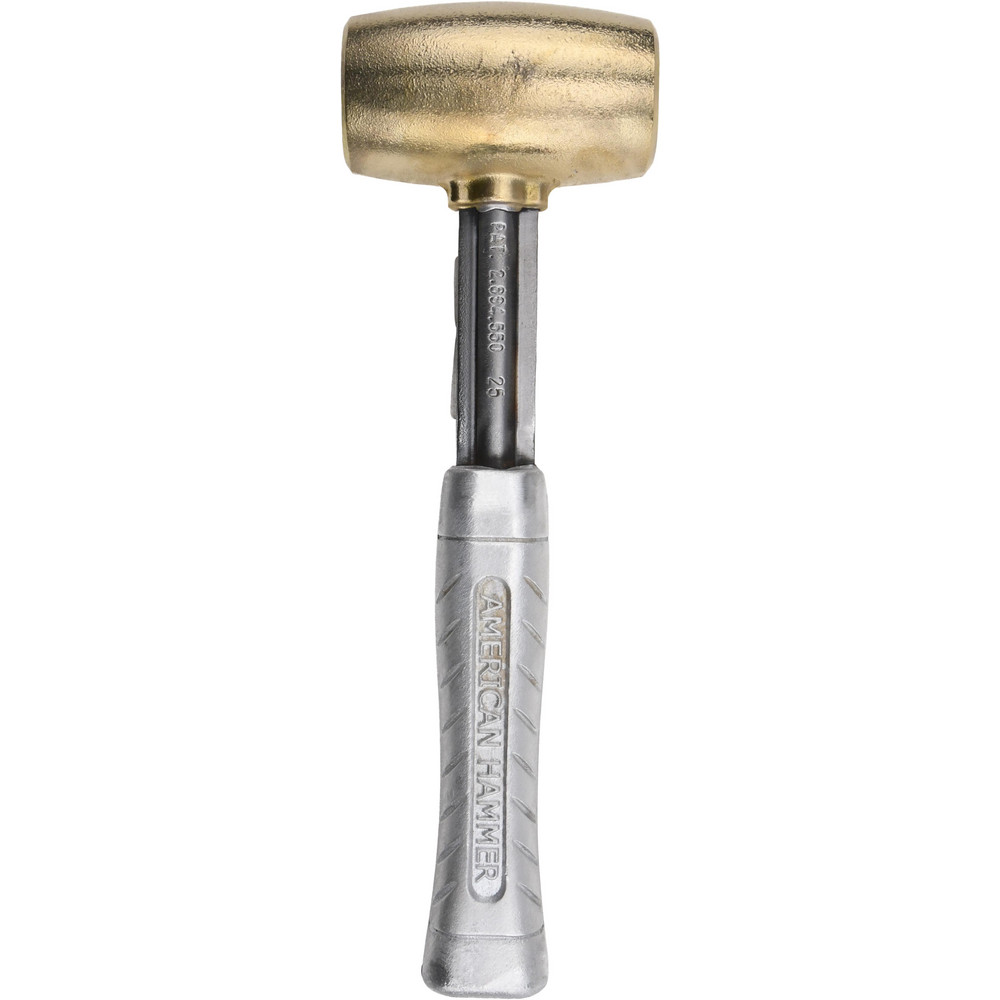Photos - Hammer American  Non-Marring : 4 lb, 1-3/4" Face Dia, Brass Head - 11-1/2" OAL, Aluminum Handle, Fixed Face | Part #AM4
