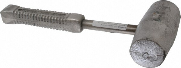 Non-Marring Hammer: 10 lb, 2-1/2" Face Dia, Lead Alloy Head