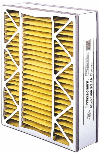 Pleated Air Filter: 16 x 25 x 4", MERV 8, Wire-Backed Pleated