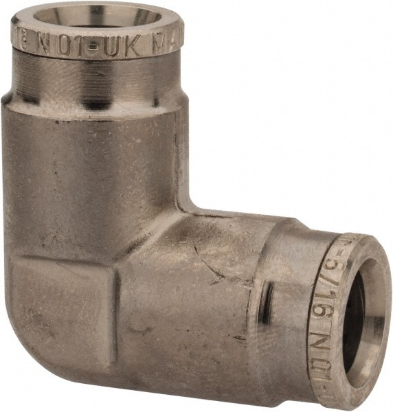 Push-To-Connect Tube to Tube Tube Fitting: Pneufit Union Elbow, 5/16" OD