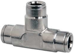 Norgren 120600600 Push-To-Connect Tube to Tube Tube Fitting: Pneufit Union Tee, 3/8" OD Image