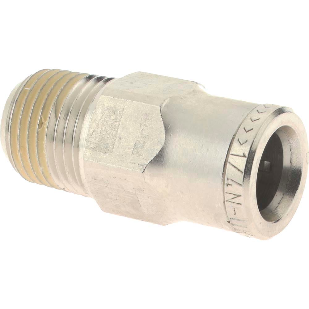 Push to Connect Straight Male Fitting 1/4 OD, 1/4 NPT Thread