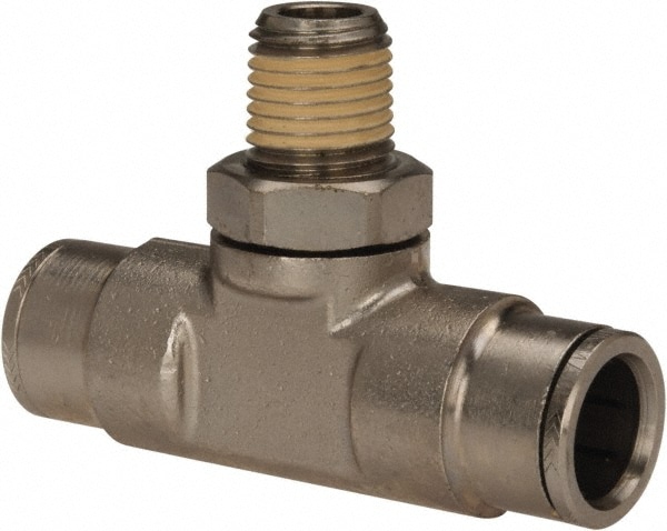 Norgren 124670728 Push-To-Connect Tube to Male & Tube to Male NPT Tube Fitting: 1/4" Thread, 1/2" OD Image