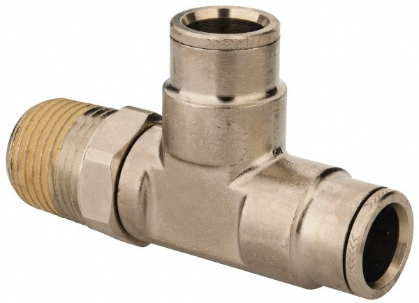 Norgren 124680748 Push-To-Connect Tube to Male & Tube to Male NPT Tube Fitting: 1/2" Thread, 1/2" OD Image