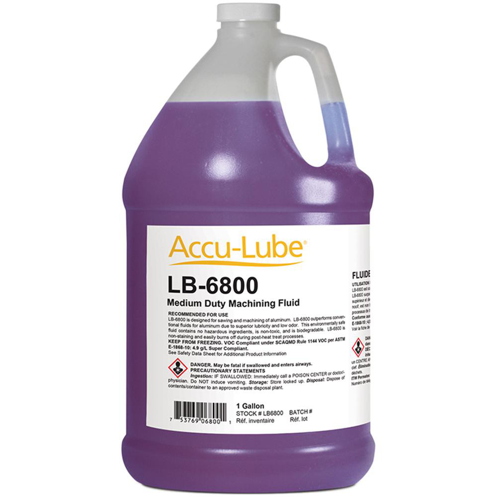Cutting & Sawing Fluid: Accu-Lube LB-6800, 1 gal Bottle - For Aluminum, Ferrous & Non-Ferrous Metal, Titanium