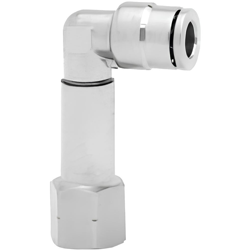Push-To-Connect Tube to Female & Tube to Female NPT Tube Fitting: Pneufit Swivel Female Elbow, 1/8" Thread, 5/32" OD