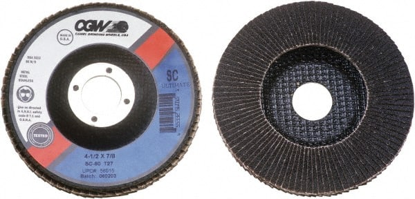 Taipan Abrasives TO-5022 Original Zirconia Flap Disc 40 Grit 5 OD Depressed 7/8 Arbor 12250 RPM 5 OD 7/8 Arbor 