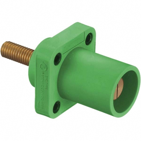 Single Pole Plugs & Connectors; Connector Type: Male ; End Style: Male ; Termination Method: Threaded Stud ; Amperage: 400 ; Voltage: 250 VDC/600 VAC ; Maximum Compatible Wire Size (AWG): 4