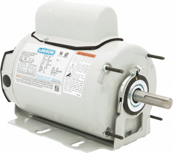 Leeson 1/2 Max hp, 850 Max RPM, Fan Duty Electric AC DC Motor