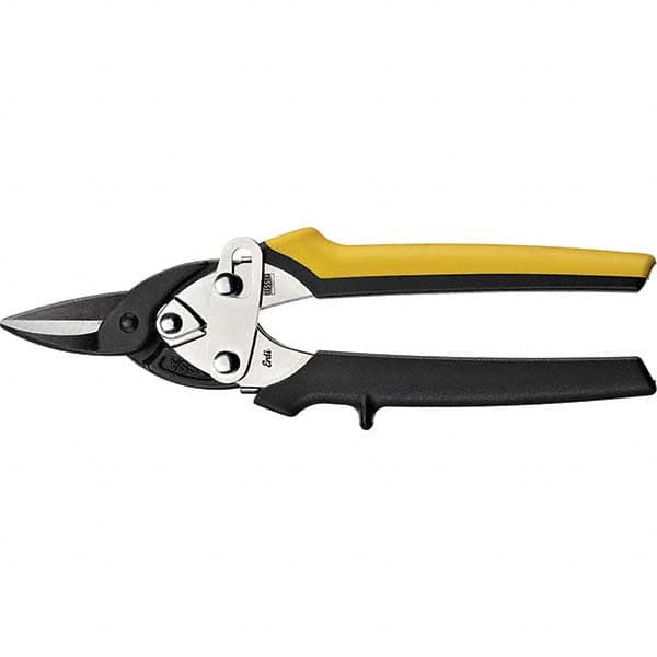 Aviation Snips: 7-3/8" OAL, 1-1/8" LOC, Forged Steel Blades
