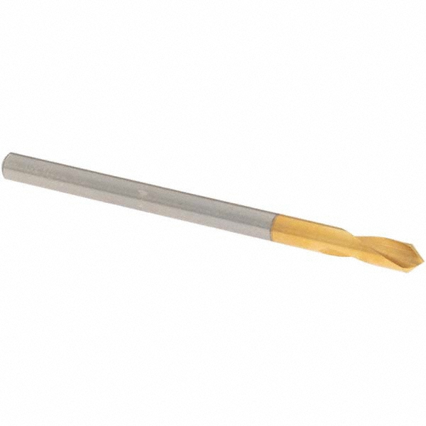 Spotting Drill: 3 mm Dia, 90 ° Point, 48 mm OAL, High Speed Steel