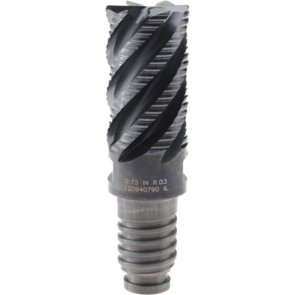 Corner Radius End Mill Head: 3/4" Dia, 6 Flutes