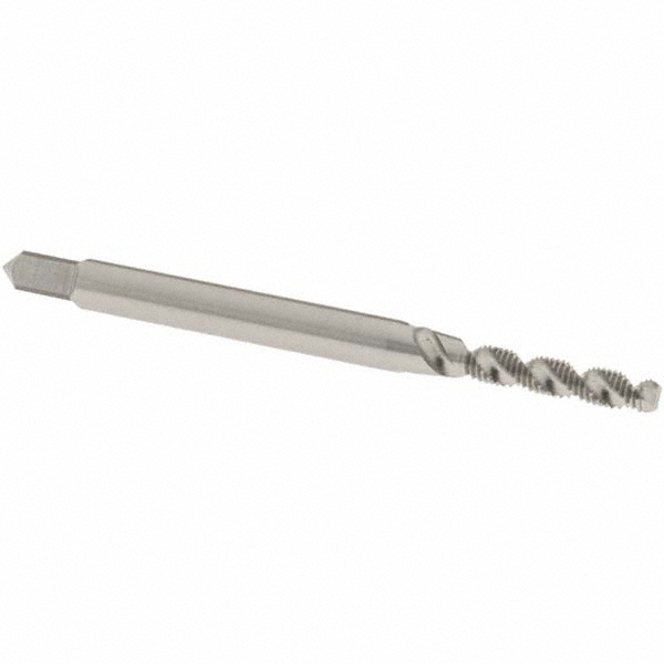 OSG 10900100 M2x0.40 Metric, 2 Flute, 50&deg; Helix, Semi-Bottoming Chamfer, Bright Finish, High Speed Steel Spiral Flute STI Tap Image