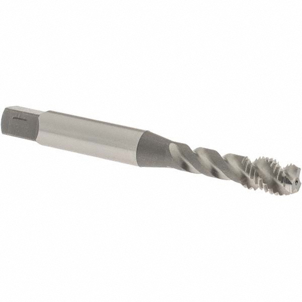 OSG 10900600 M6x1.00 Metric, 3 Flute, 50&deg; Helix, Semi-Bottoming Chamfer, Bright Finish, High Speed Steel Spiral Flute STI Tap Image