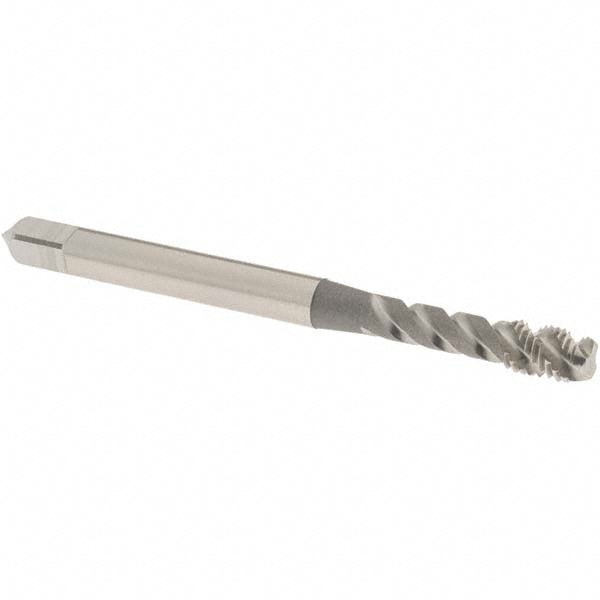 OSG 10900400 M4x0.70 Metric, 3 Flute, 50° Helix, Semi-Bottoming Chamfer, Bright Finish, High Speed Steel Spiral Flute STI Tap Image