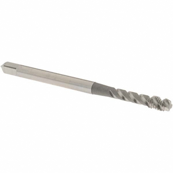 M3x0.50 Metric, 3 Flute, 50° Helix, Semi-Bottoming Chamfer, Bright Finish, High Speed Steel Spiral Flute STI Tap