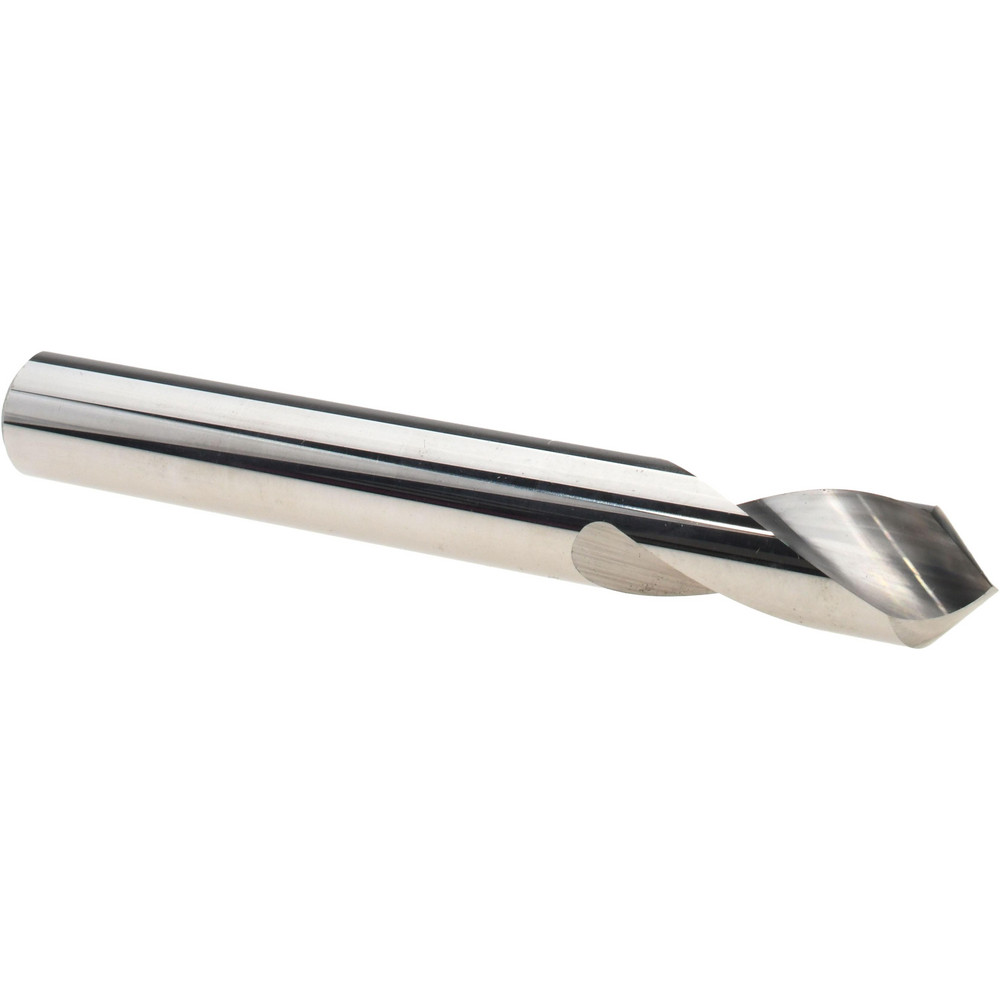 Spotting Drill: 3/8" Dia, 90 ° Point, 3" OAL, Solid Carbide
