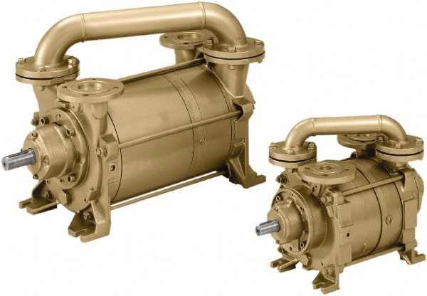 29 Hg Max, 1-1/2" ANSI 150# RF Flanged Inlet & Discharge, Two Stage Liquid Ring Vaccum Pump