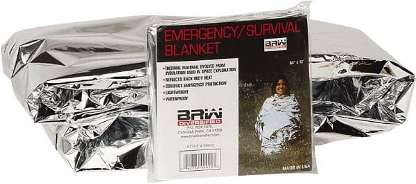 Rescue Blankets; Overall Length: 84in ; Overall Width: 52in ; Container Type: Packet ; Unitized Kit Packaging: No