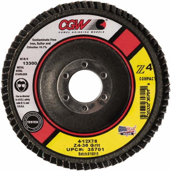 Camel Grinding Wheels 41/2" 40 Grit 5/811 Center Hole Compact