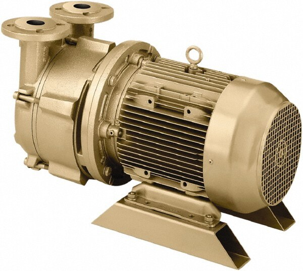 29 Hg Max, 2-1/2" ANSI 150# RF Flanged Inlet & Discharge, Single Stage Liquid Ring Vaccum Pump
