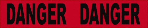 Barricade Tape: Black & Red,  Message:" Danger", 3.0000" Width, 200.00' Length